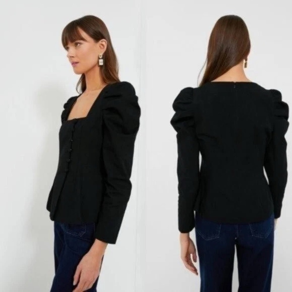 Tuckernuck Calla Black Puff Sleeve Princess Blouse NWT‎ - Picture 2 of 7